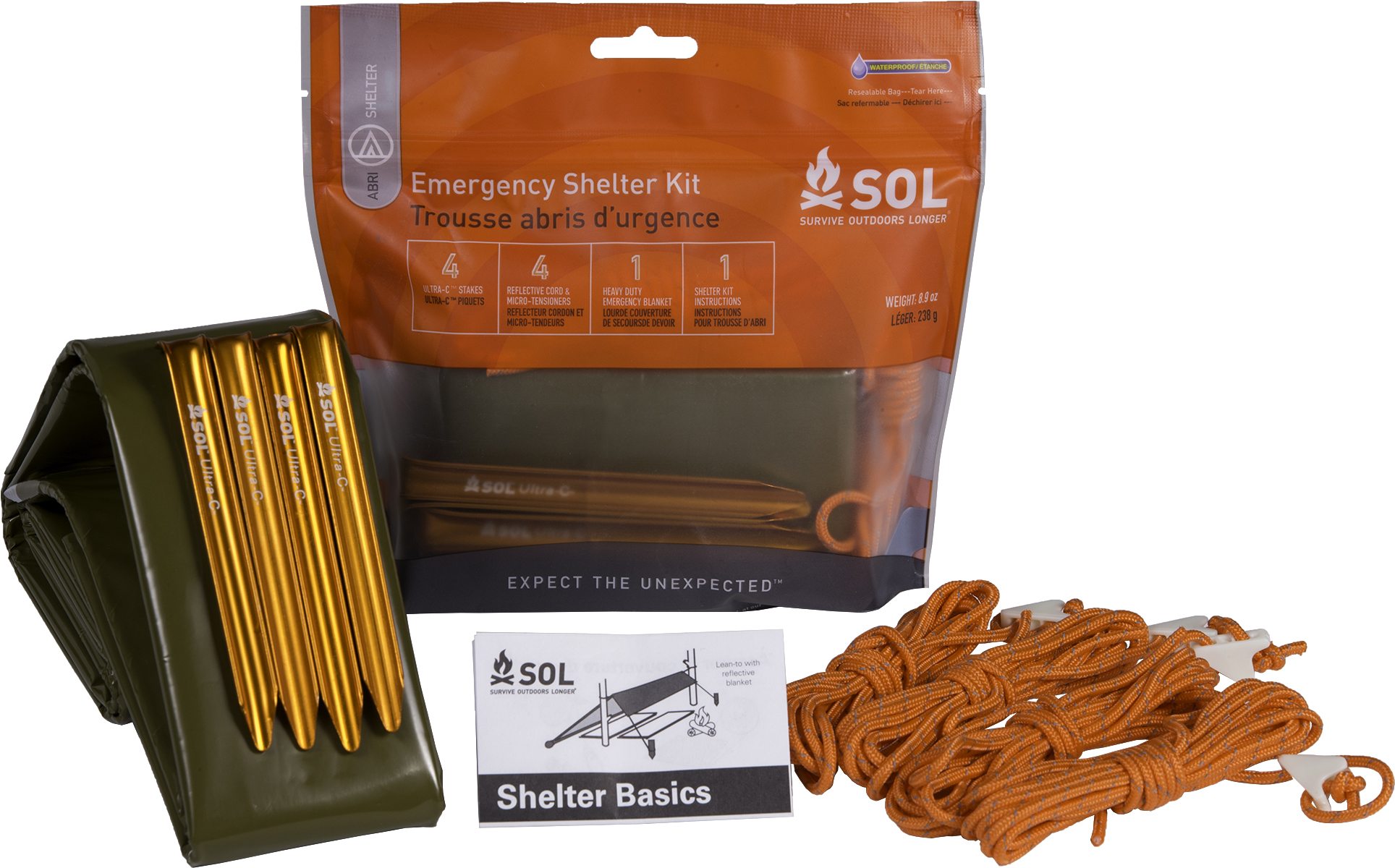 S.O.L. Emergency Shelter Kit Adventure Survival Gear